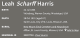 FindAGrave - Harris, Leah Scharff
