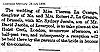 Liverpool Mercury 1896-07-28 - Marriage Jacobs, Sydey, La Grange, Theresa Liverpool Mercury 1896-07-28 - Marriage Jacobs, Sydey, La Grange, Theresa