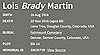 Burial Entry - Martin, Lois