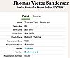 Death Entry - Sanderson, Thomas V