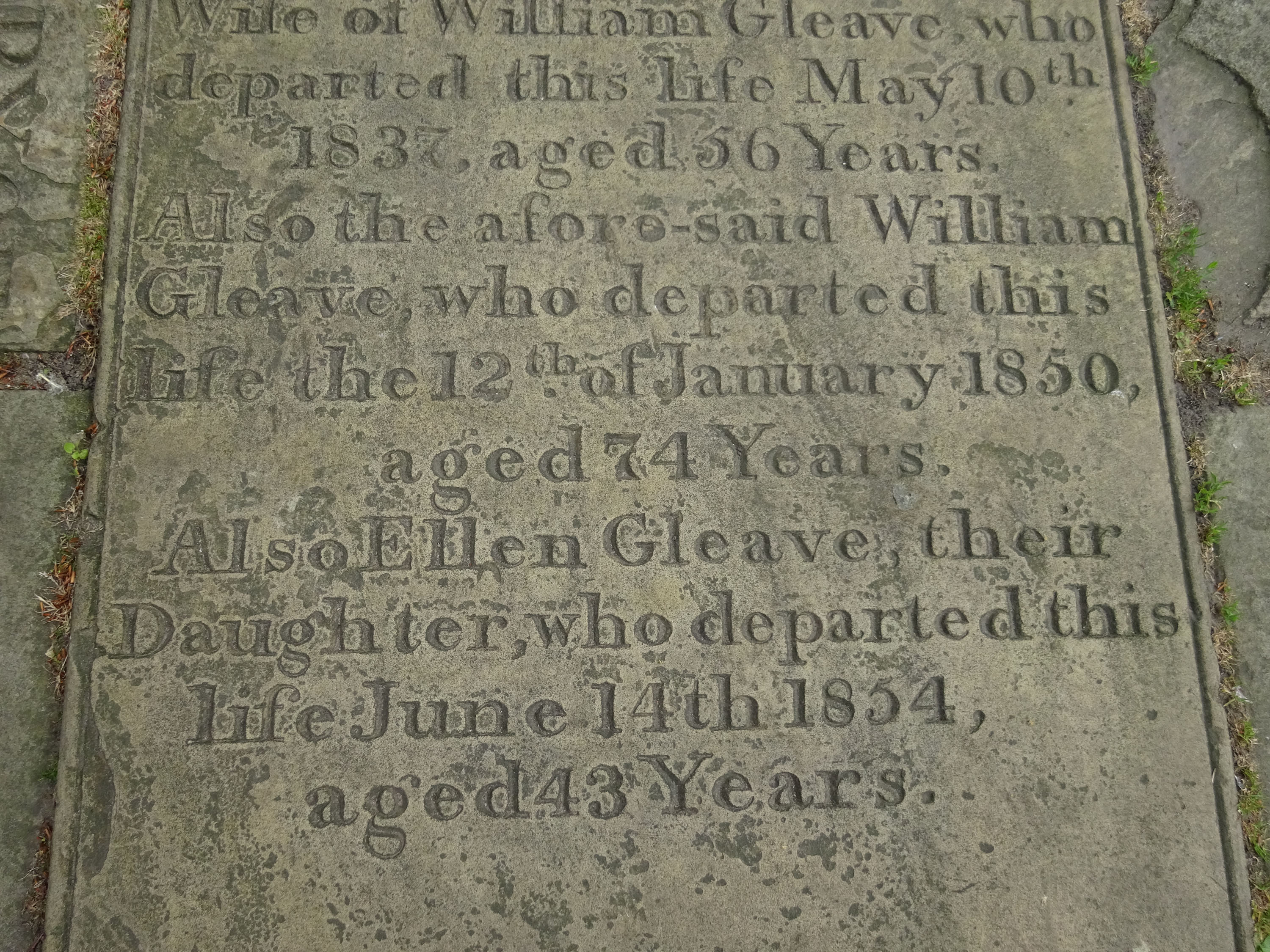 Headstone - Gleave, William & Helen nee Yoxall - DSC00124-RS